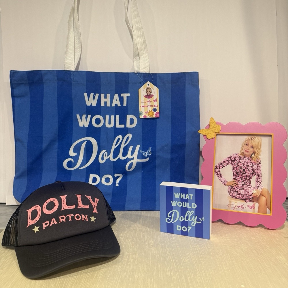 Dolly Parton Licensed Accessories Lot Of 4 Dollar General Butterfly Signature